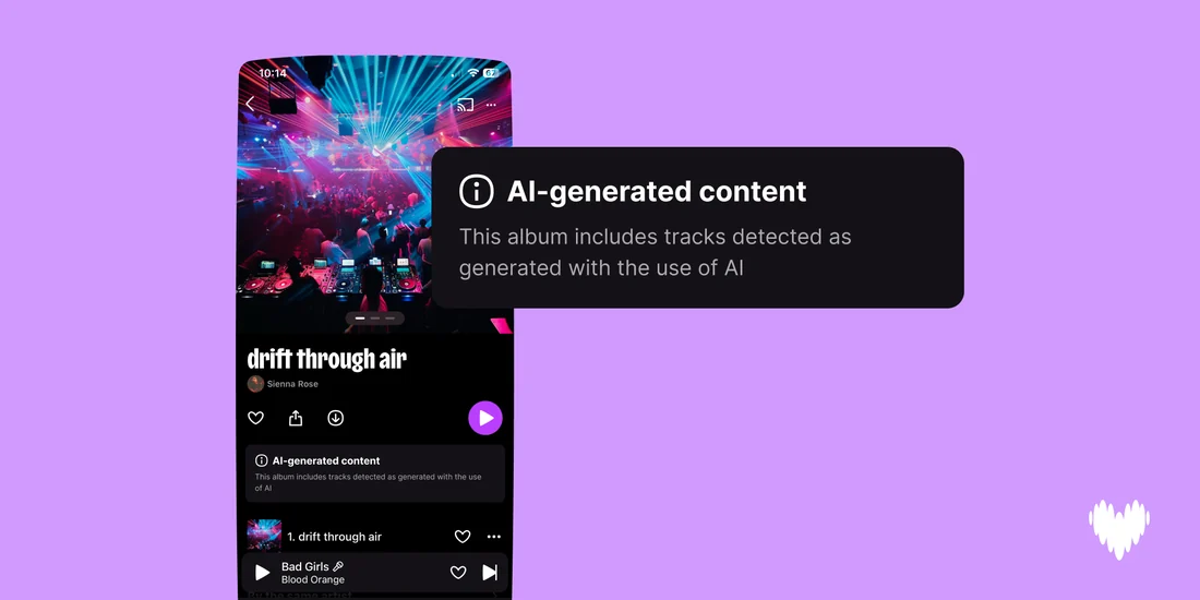 Visual published with the cited source for this record: Deezer says AI uploads passed half its daily total in 2026