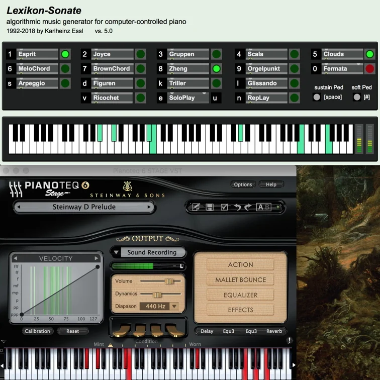 Visual for this record: Essl designed Lexikon-Sonate to never finish