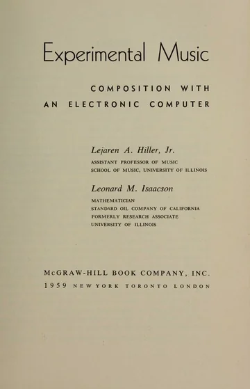 Visual for this record: The 1956 Illiac Suite premiere used only one Walden musician