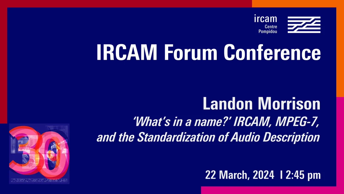 Visual for this record: IRCAM's descriptors became scaffolding for MPEG-7
