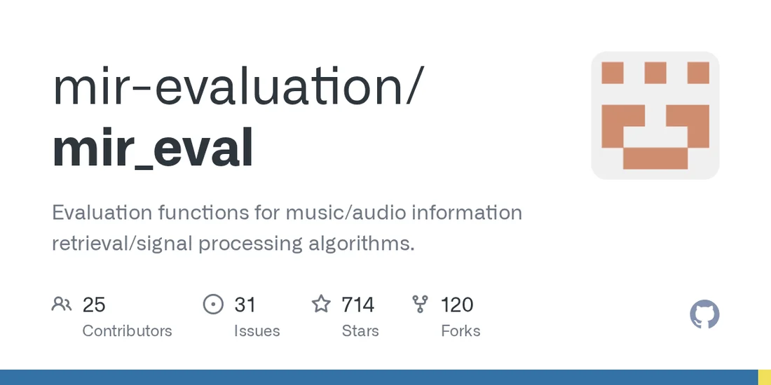 Visual for this record: mir_eval standardises metrics that researchers scored differently