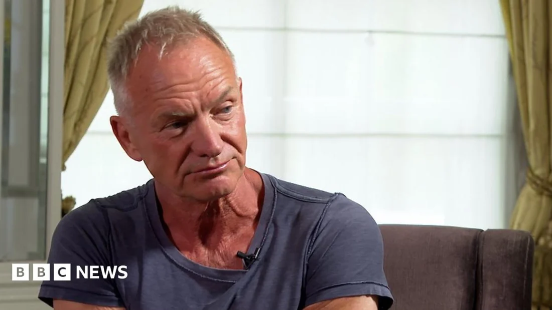 Visual published with the cited source for this record: Sting told the BBC musicians face a battle over AI songs